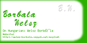 borbala welsz business card